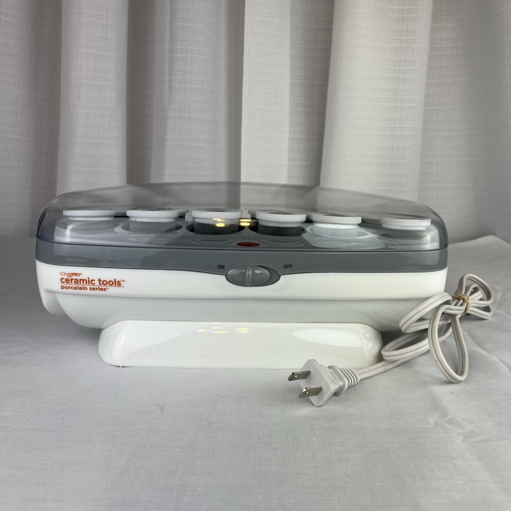 CONAIR PRO Ceramic Tools Porcelain Series Hairsetter 12 Rollers CPPCHV14